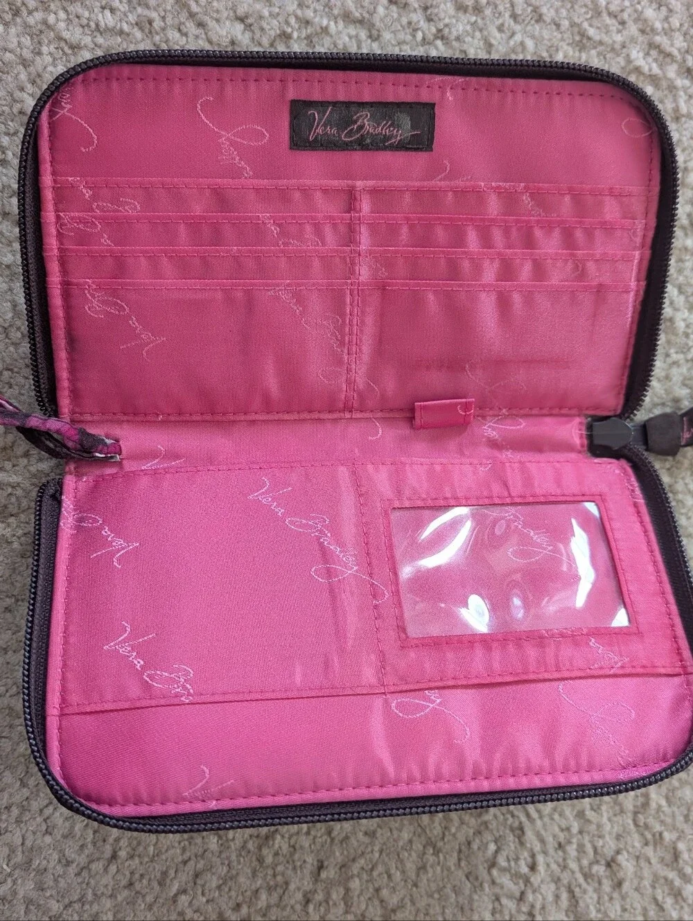 Vera Bradley Floral Quilted Zip Wallet - Pink Multi